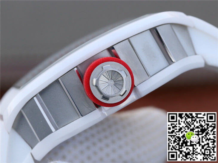 Richard Mille RM055 KV Factory White Rubber Strap