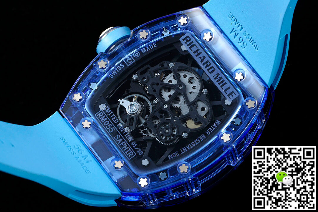 Richard Mille RM35-01 RM Factory Blue Rubber Strap