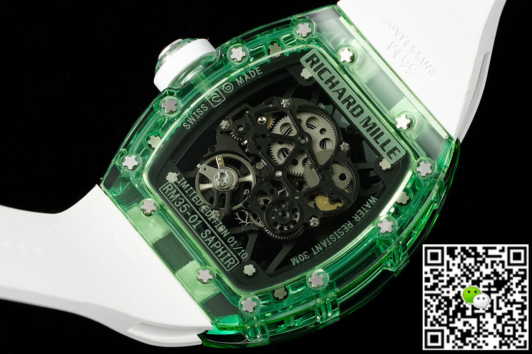 Richard Mille RM35-01 RM Factory Green Transparent Case