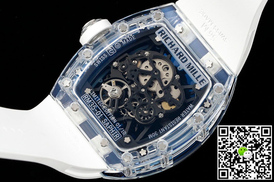 Richard Mille RM35-01 RM Factory White Rubber Strap