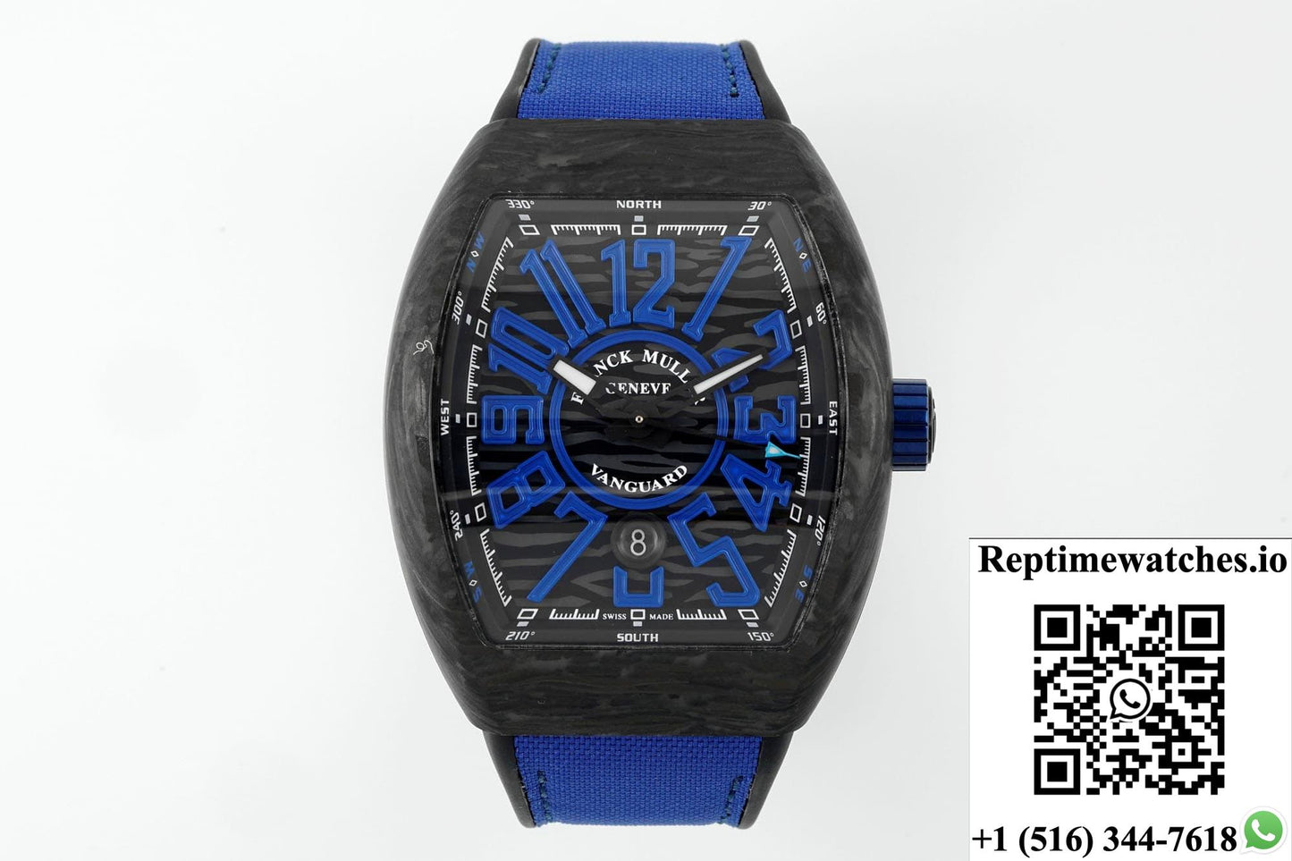 Franck Muller Vanguard ABF factory blue strap