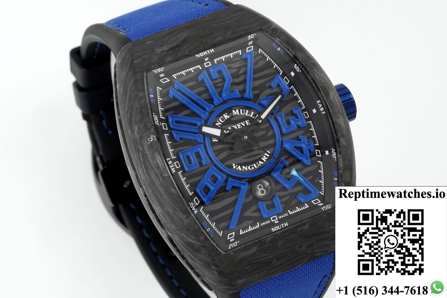 Franck Muller Vanguard ABF factory blue strap