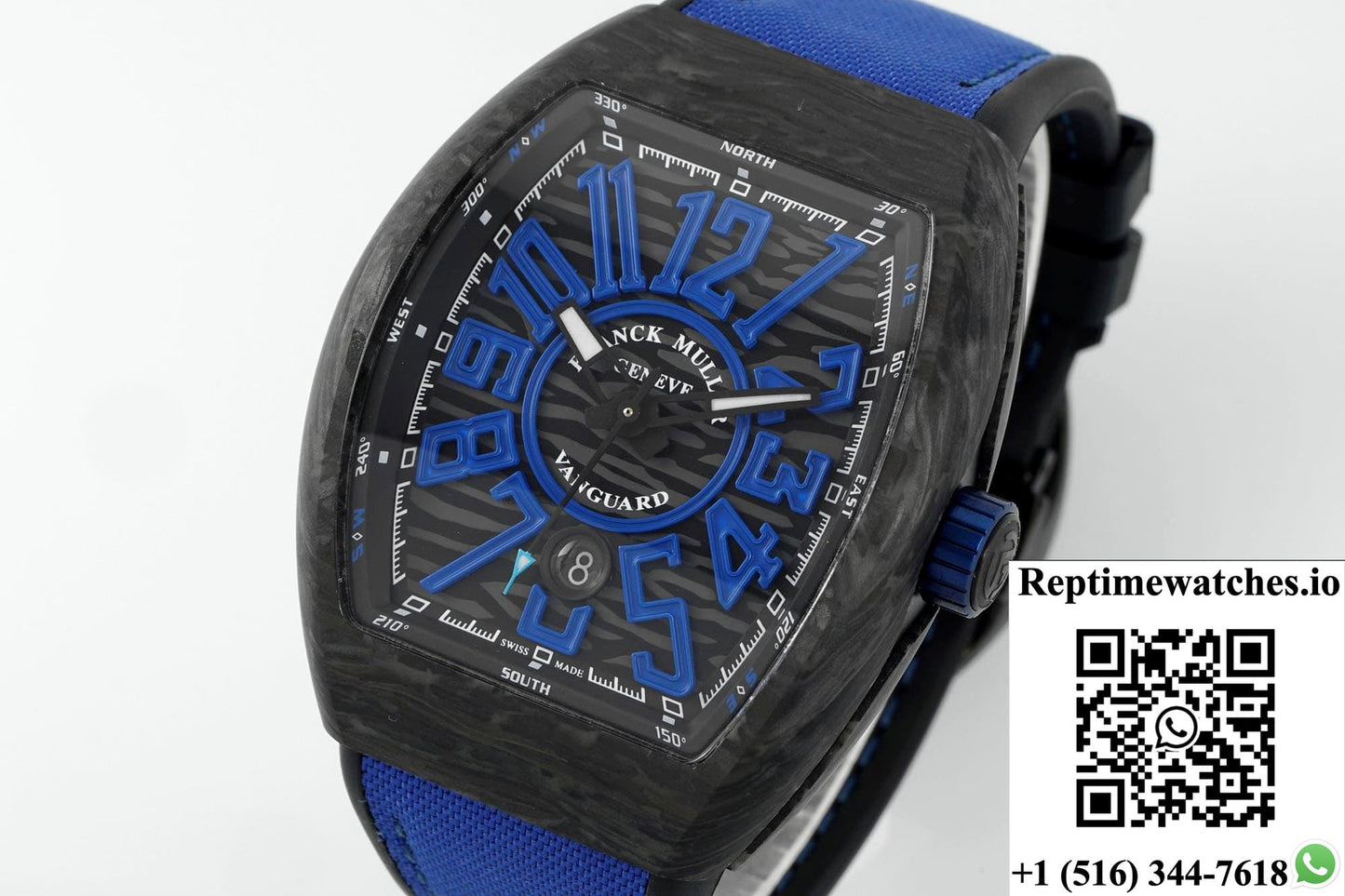 Franck Muller Vanguard ABF factory blue strap