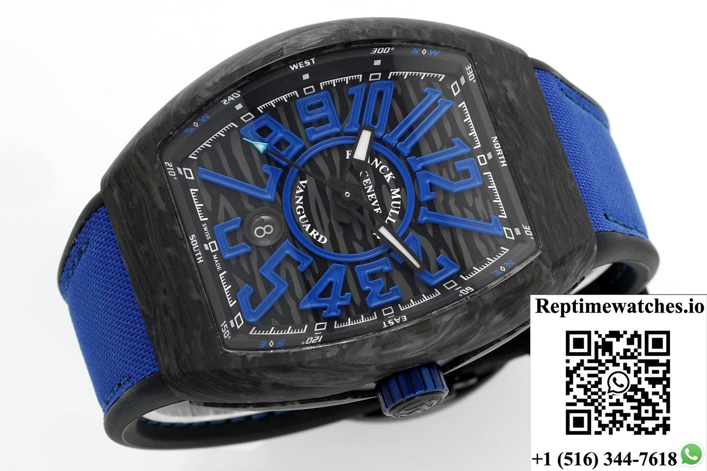 Franck Muller Vanguard ABF factory blue strap