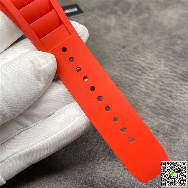 Richard Mille RM35-02 KV Factory Carbon Fiber Red Rubber Strap