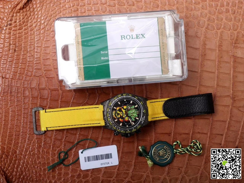 Rolex Daytona Cosmos Chronograph Carbon Fiber Edition Color Skull Dial