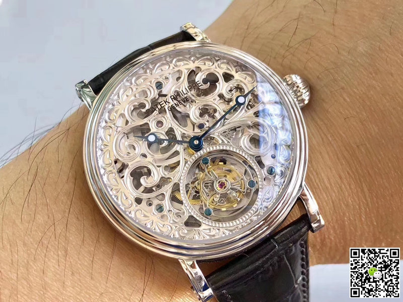 Patek Philippe Tourbillon 316L Stainless Steel Skeleton Dial