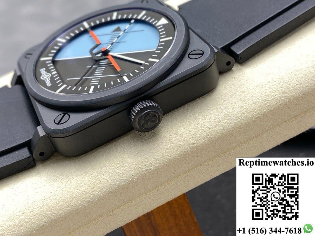 Bell & Ross Instruments Br03A-Hrz-Ce M+ Factory Rubber Strap-Rep Time Watches