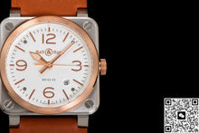 Bell & Ross Instruments BR03A-WH-STPG-SCA BR Factory Red Gold Bezel