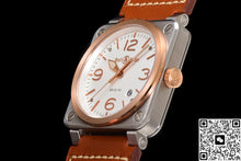 Bell & Ross Instruments BR03A-WH-STPG-SCA BR Factory Red Gold Bezel
