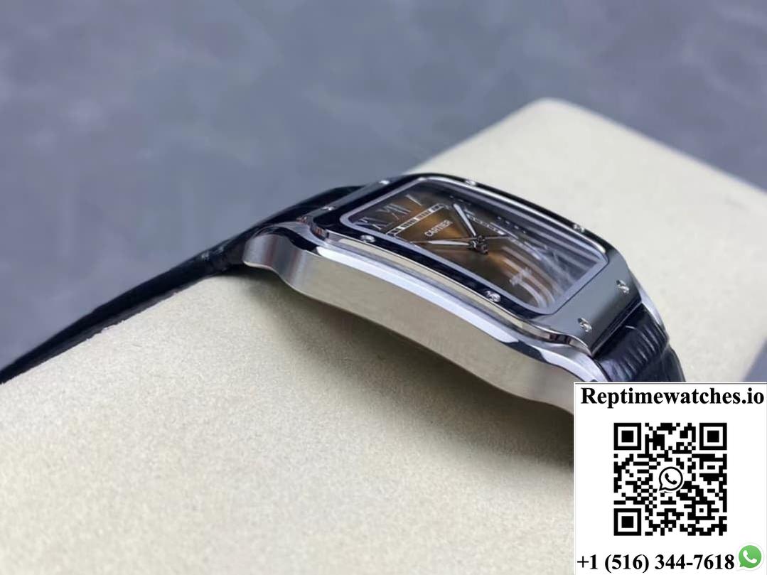 Cartier Santos WSSA0064-01 BV Factory leather strap