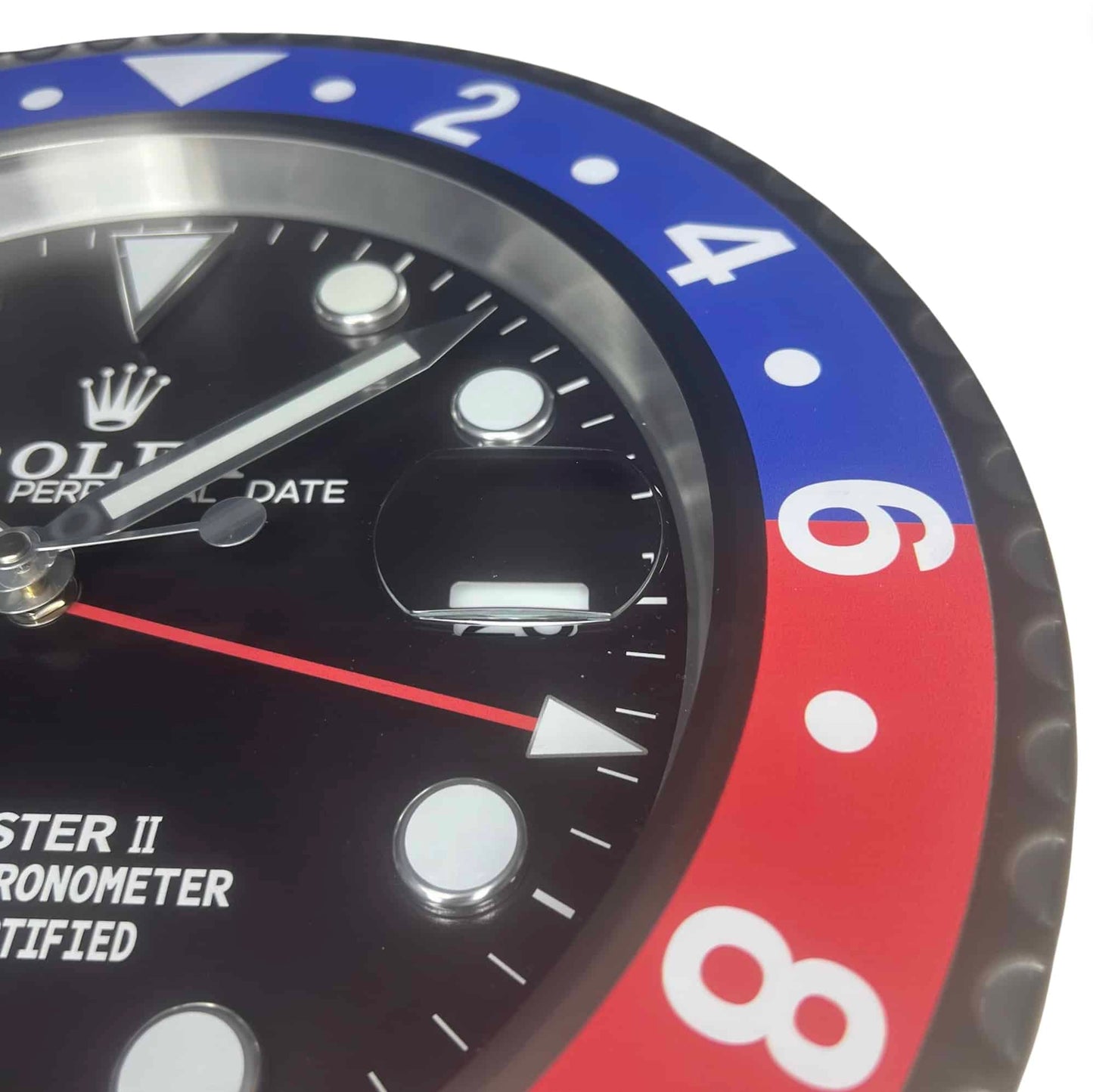 ROLEX GMT MASTER 2 – PEPSI RL11 DELUXE METAL WALL CLOCK 35 CM