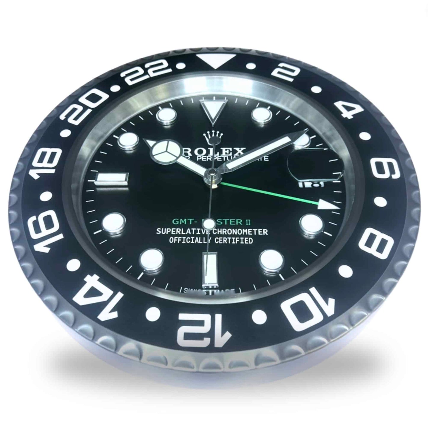 ROLEX GMT MASTER 2 – BLACK DIAL – RL-09 DELUXE METAL WALL CLOCK