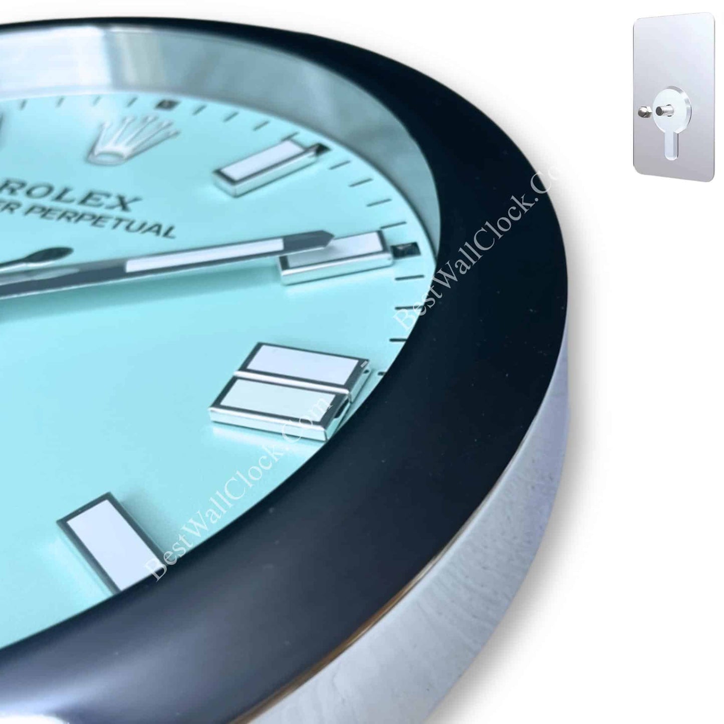 OYSTER PERPETUAL – TURQUOISE EDITION 35 CM DELUXE METAL WALL CLOCK