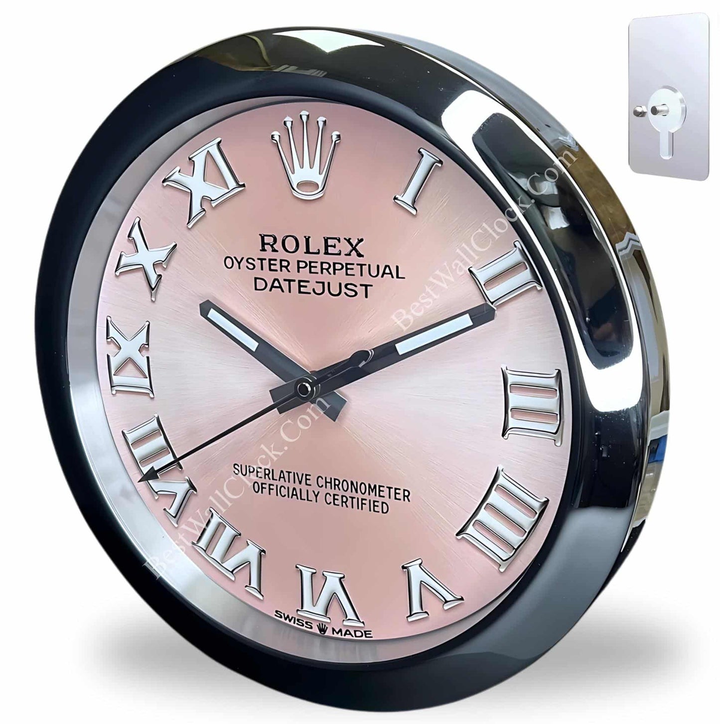 OYSTER PERPETUAL – PINK EDITION 35 CM METAL WALL CLOCK