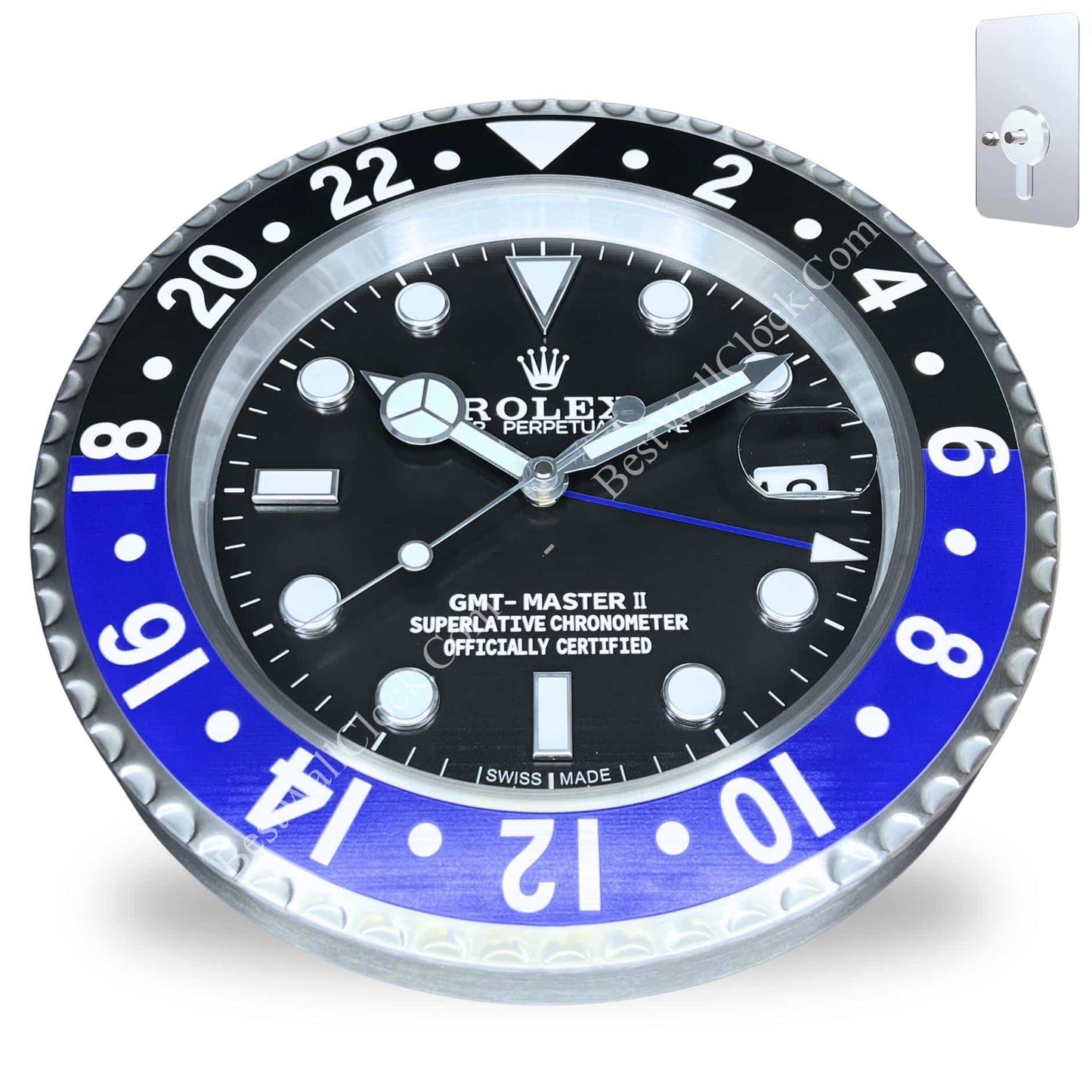 ROLEX GMT MASTER 2 BATMAN – RL13 DELUXE METAL WALL CLOCK 35 CM