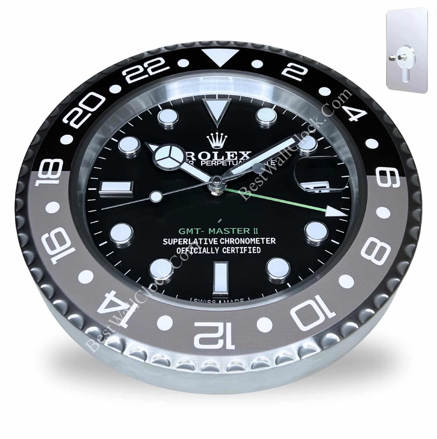 GMT MASTER II ‘BRUCE WAYNE’ EDITION 35 CM METAL WALL CLOCK