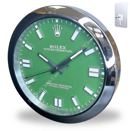 OYSTER PERPETUAL GREEN EDITION 35 CM METAL WALL CLOCK