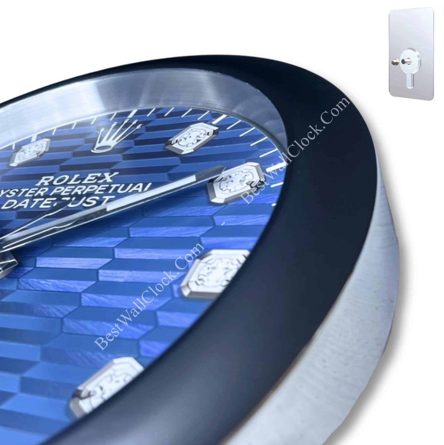 OYSTER PERPETUAL – BLUE DIAMOND EDITION 35 CM DELUXE METAL WALL CLOCK