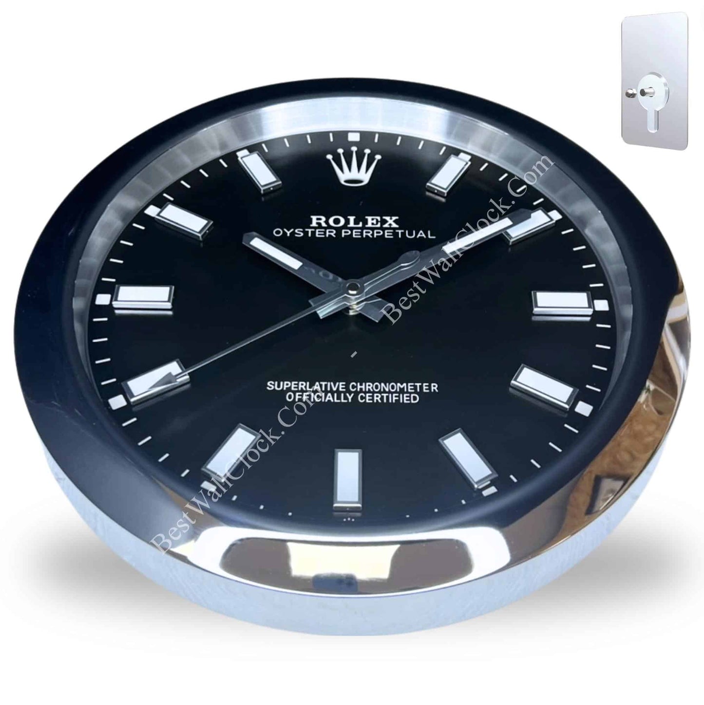 OYSTER PERPETUAL – BLACK EDITION 35 CM METAL WALL CLOCK