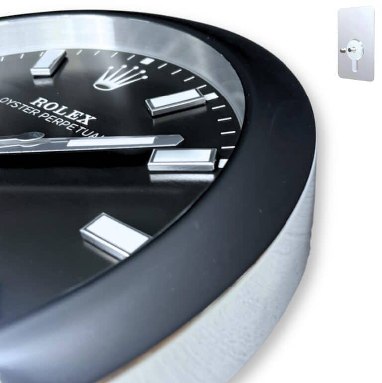 OYSTER PERPETUAL – BLACK EDITION 35 CM METAL WALL CLOCK