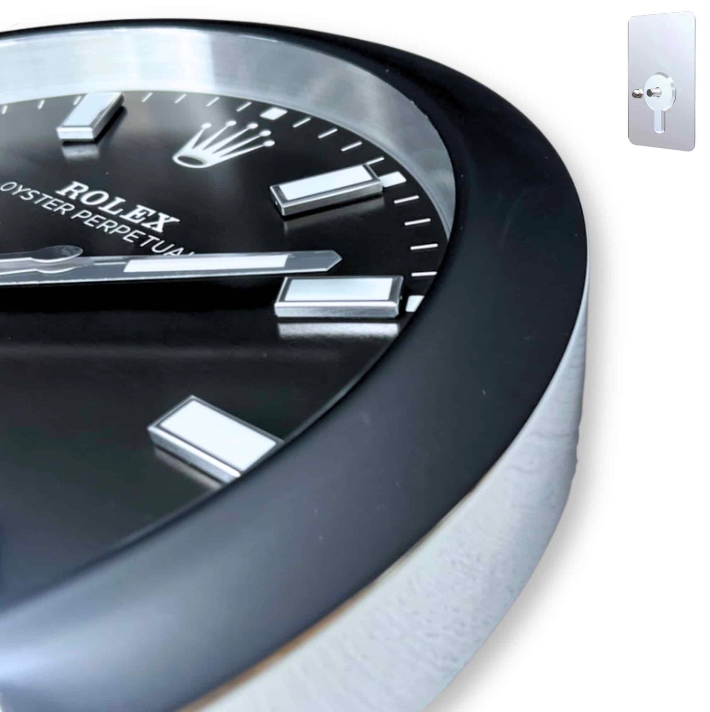OYSTER PERPETUAL – BLACK EDITION 35 CM METAL WALL CLOCK