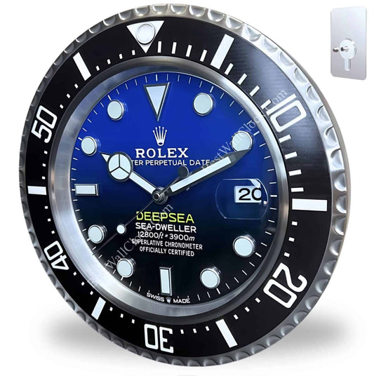 ROLEX WALL CLOCK – SEA-DWELLER / DEEPSEA – RL16 EDITION – DELUXE 35CM METAL WALL CLOCK