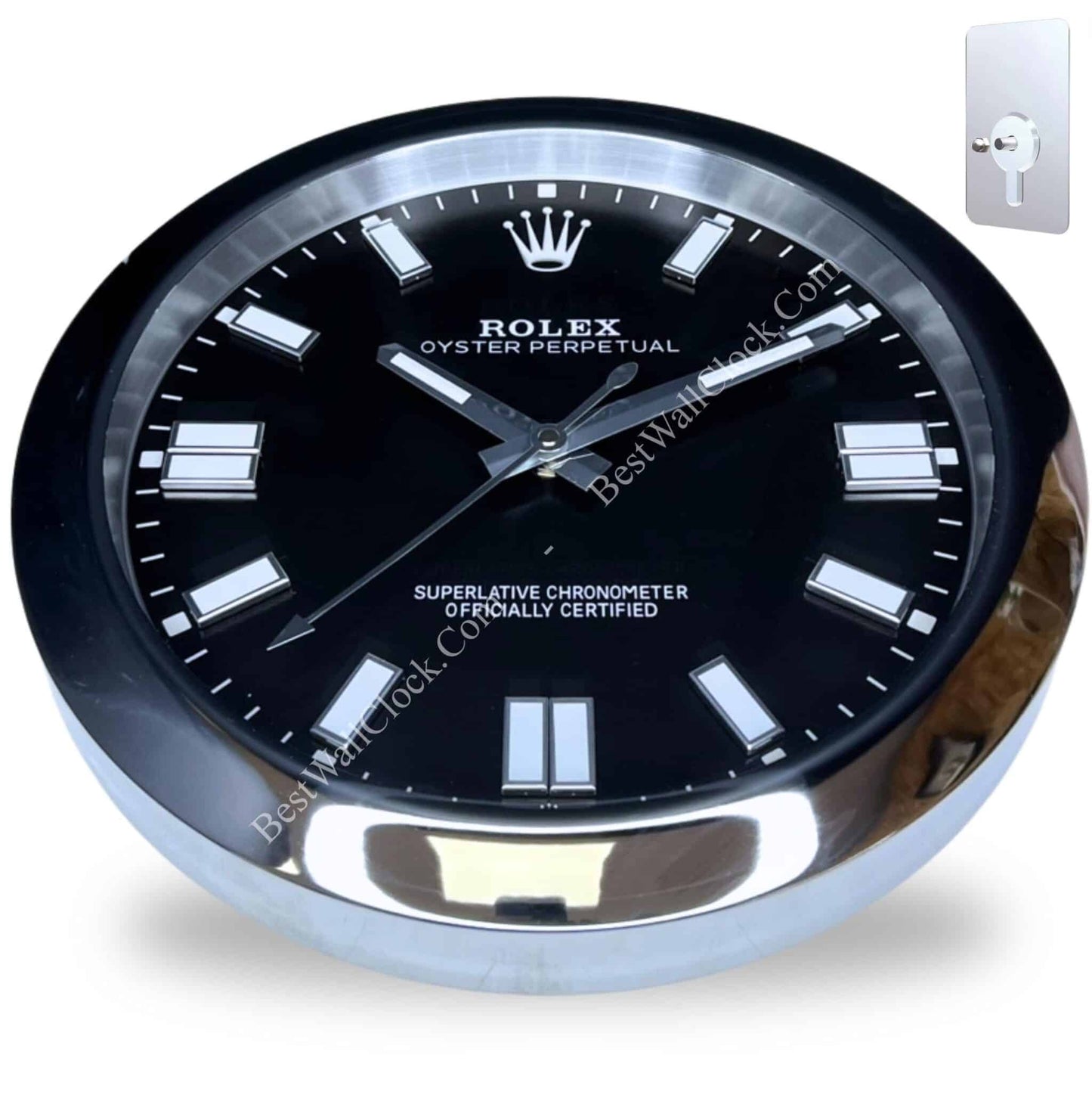 OYSTER PERPETUAL – BLACK EDITION 35 CM METAL WALL CLOCK