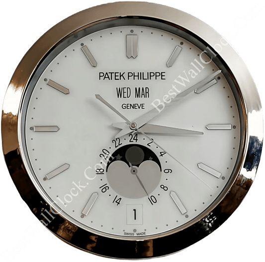 <P>INTRODUCING THE <STRONG>PATEK PHILIPPE – MOON PHASE DELUXE METAL WALL CLOCK (35 CM)</STRONG>, A LUXURIOUS AND ELEGANTLY CRAFTED TIMEPIECE FOR YOUR HOME OR OFFICE.</P>