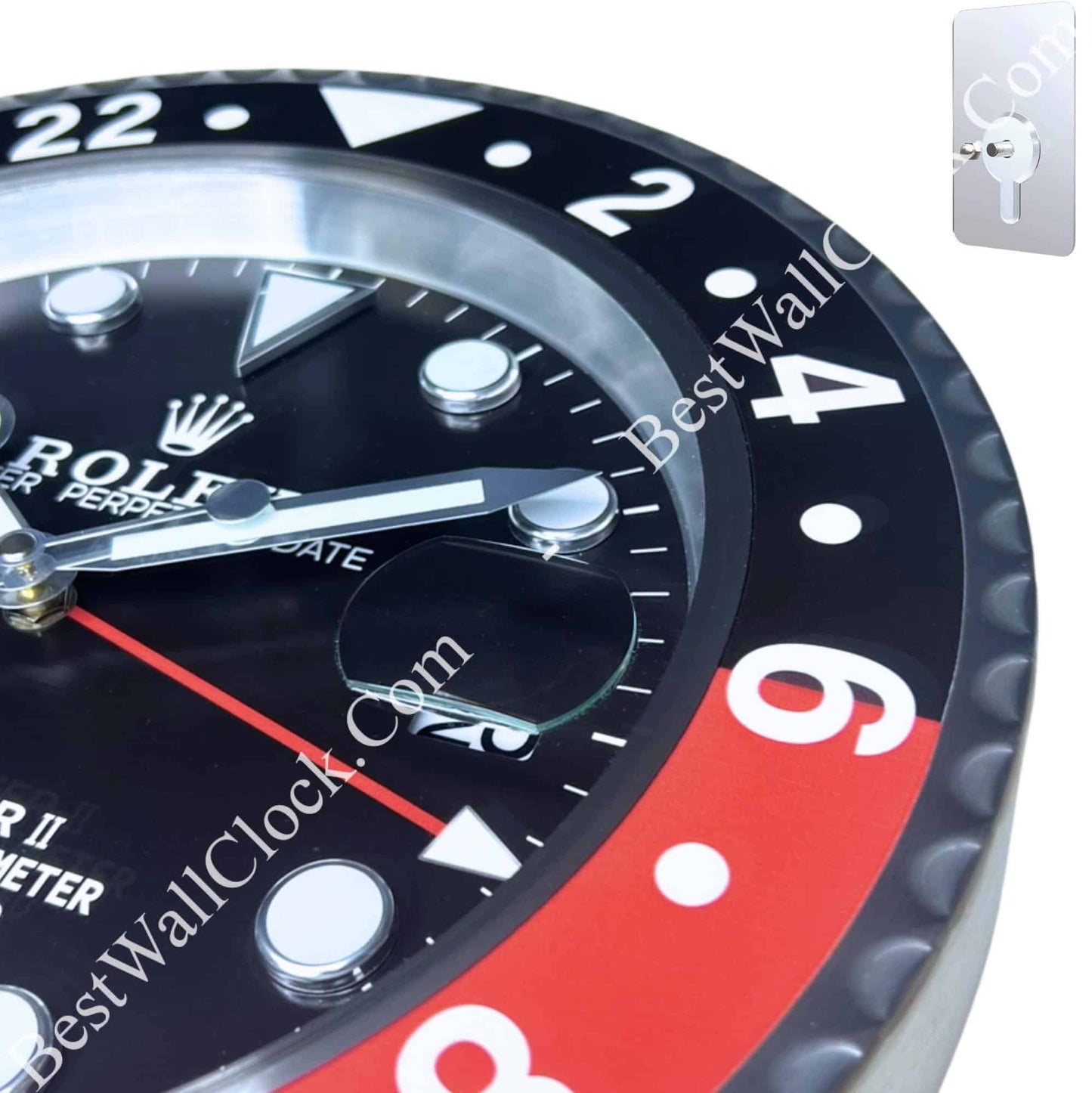 ROLEX GMT MASTER 2 COKE – RL-12 DELUXE METAL WALL CLOCK, 35 CM