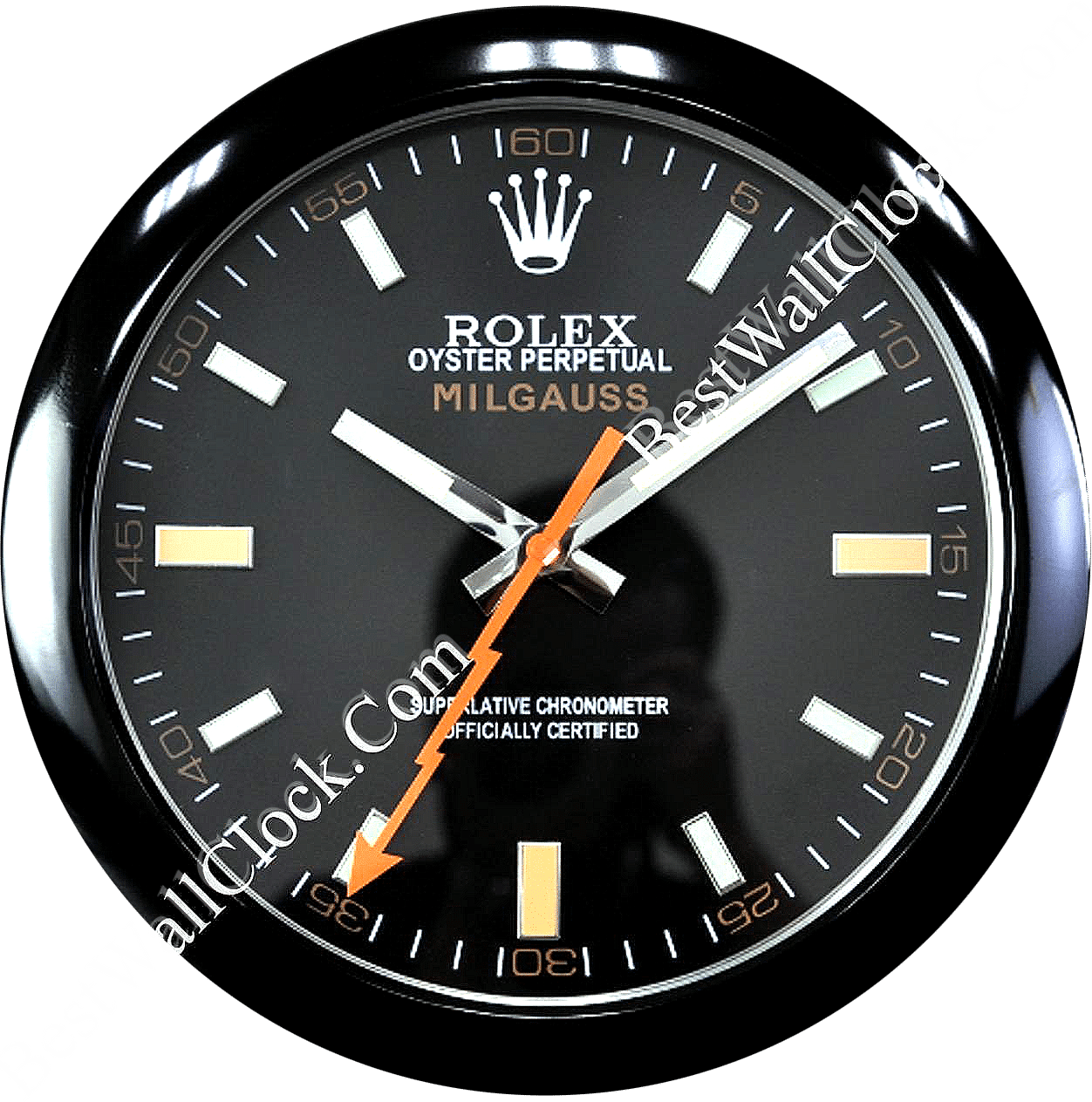 MILGAUSS FULL BLACK OYSTER EDITION 35 CM METAL WALL CLOCK