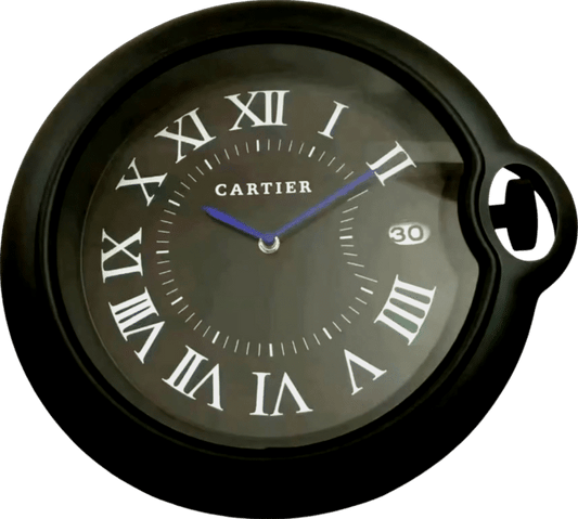 CARTIER BLACK EDITION 35 CM METAL WALL CLOCK