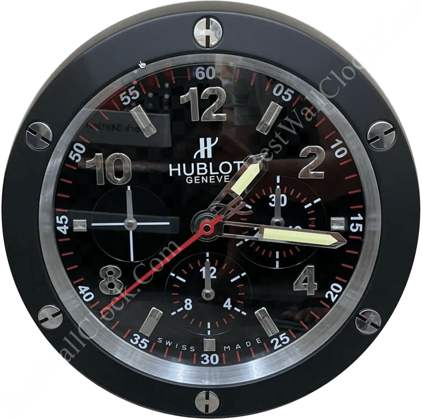 HUBLOT BLACK WALL CLOCK EDITION 35 CM DELUXE METAL WALL CLOCK