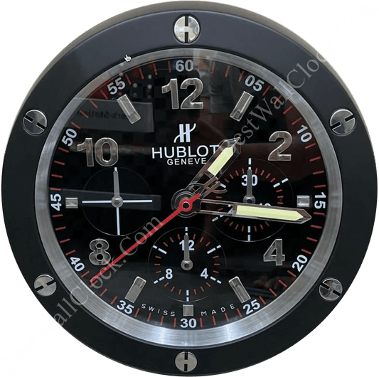 HUBLOT BLACK WALL CLOCK EDITION 35 CM DELUXE METAL WALL CLOCK