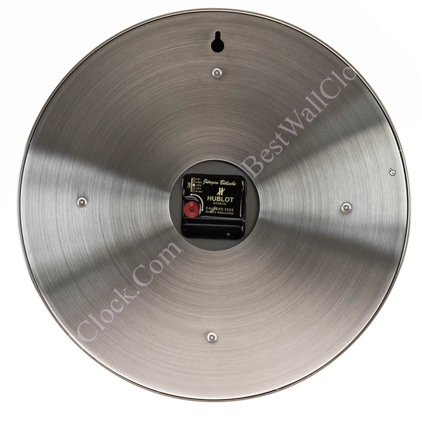<STRONG>HUBLOT BLACK/SILVER DELUXE METAL WALL CLOCK 35 CM</STRONG>