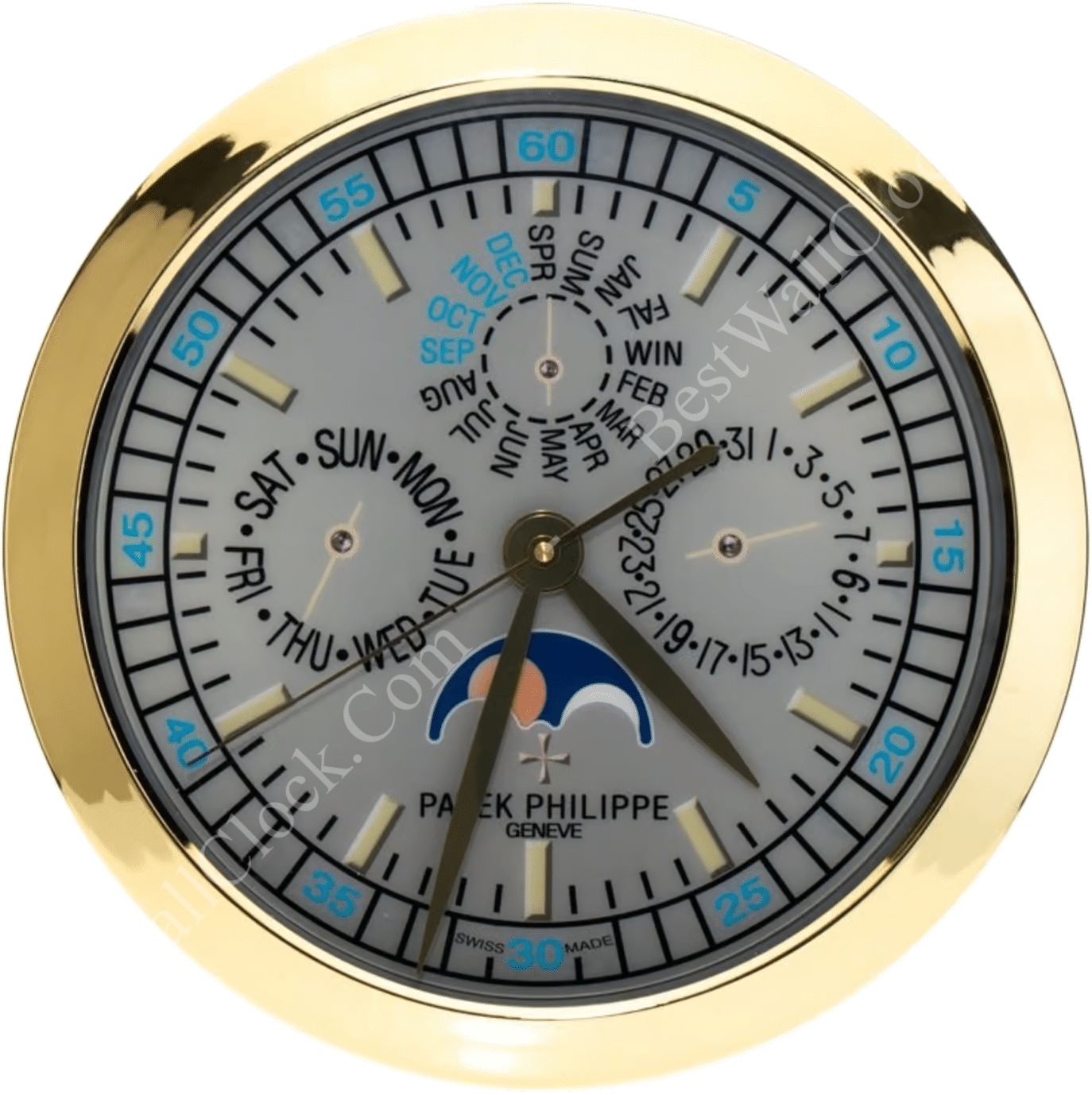 PATEK PHILIPPE – DELUXE GOLD WALL CLOCK (35 CM, EDITION 16 INCHES/40 CM)