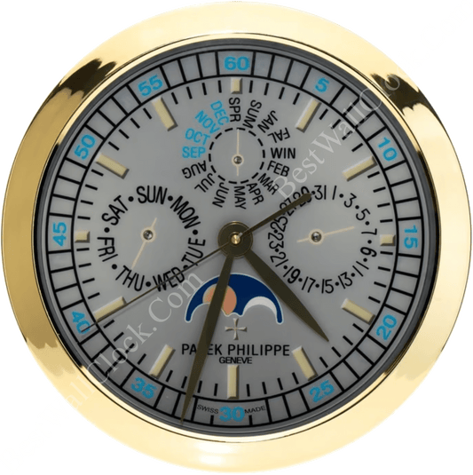 PATEK PHILIPPE – DELUXE GOLD WALL CLOCK (35 CM, EDITION 16 INCHES/40 CM)