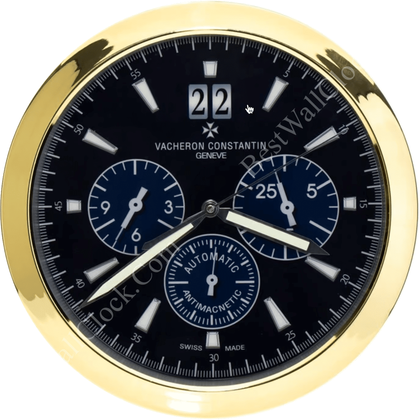 VACHERON CONSTANTIN NAVY WALL CLOCK XL (16 INCHES/40CM) EDITION 35 CM DELUXE METAL WALL CLOCK