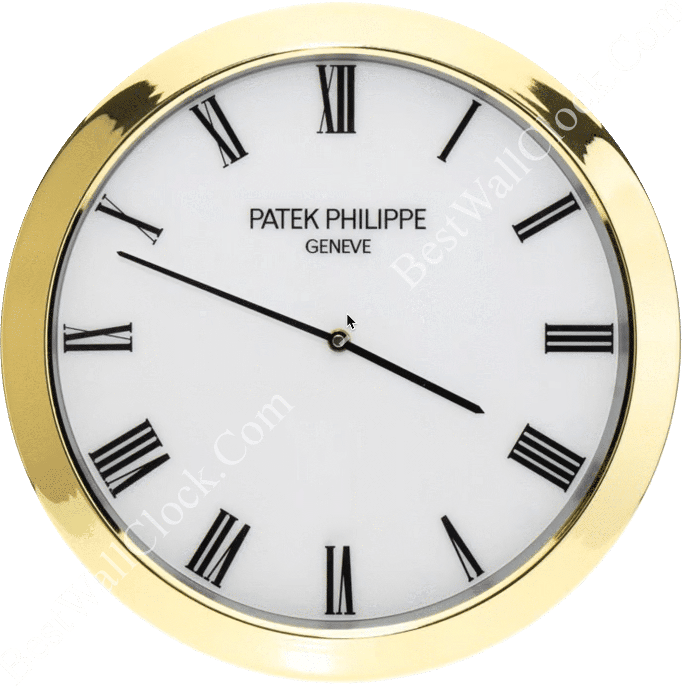 PATEK PHILIPPE GOLD AND WHITE XL EDITION DELUXE METAL WALL CLOCK (35 CM)