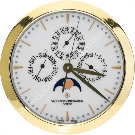 VACHERON CONSTANTIN WHITE WALL CLOCK XL (16 INCHES/40CM) - DELUXE METAL TIMEPIECE