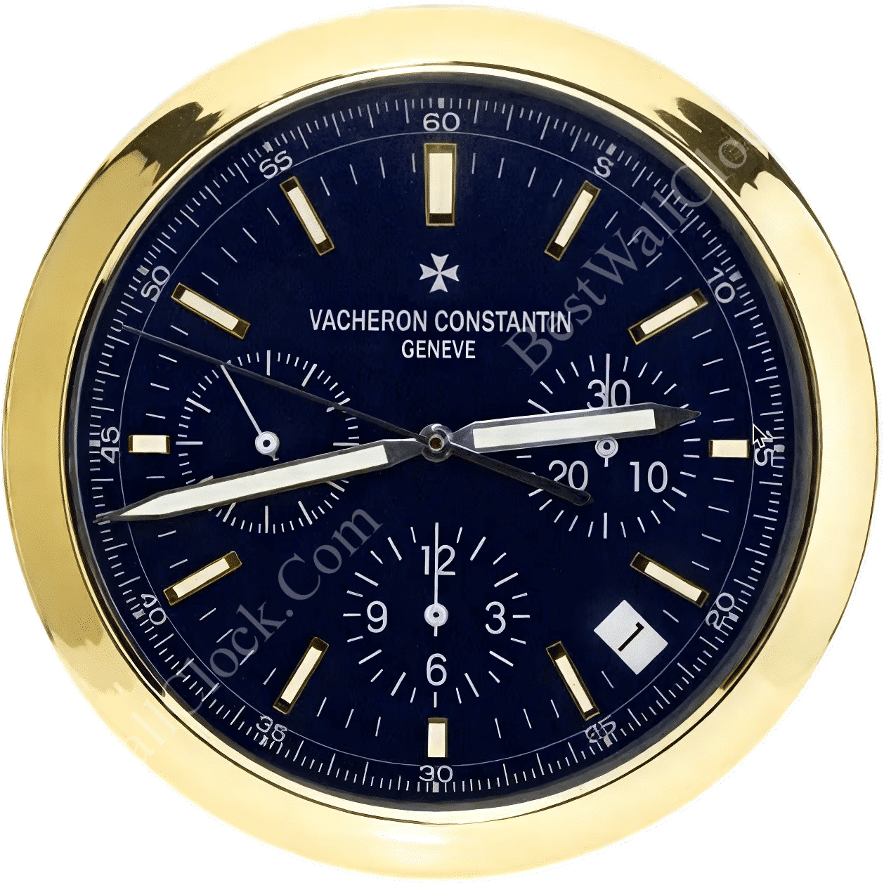 VACHERON CONSTANTIN GOLD/NAVY WALL CLOCK XL (16 INCHES/40CM)