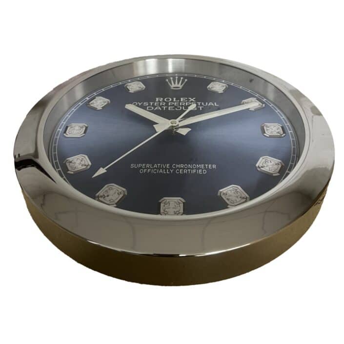 OYSTER PERPETUAL – BLUE DIAMOND EDITION 35 CM DELUXE METAL WALL CLOCK