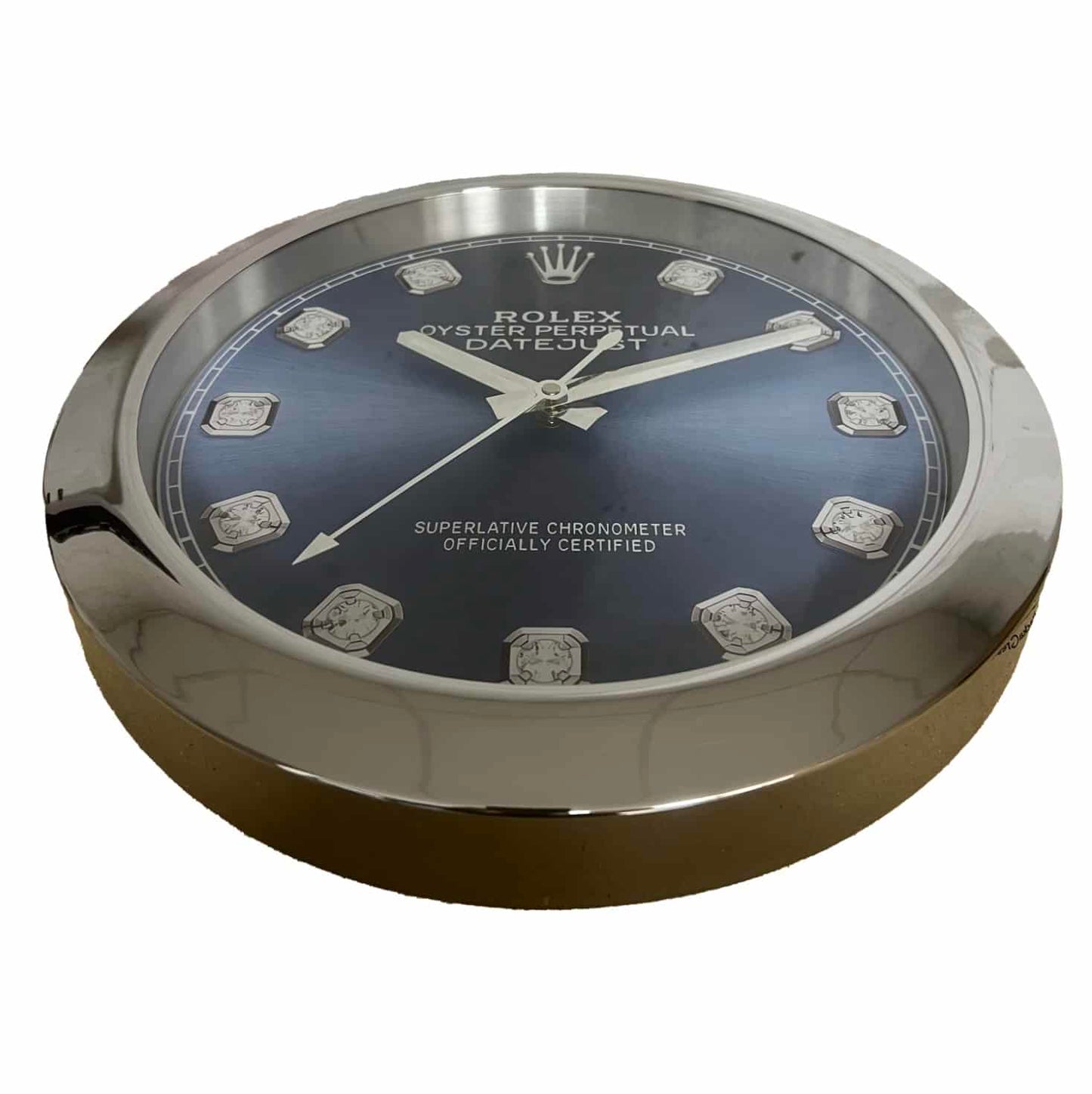 OYSTER PERPETUAL – BLUE DIAMOND EDITION 35 CM DELUXE METAL WALL CLOCK