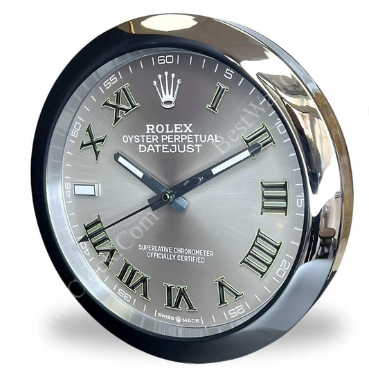 OYSTER PERPETUAL 126234 DELUXE METAL WALL CLOCK 35 CM