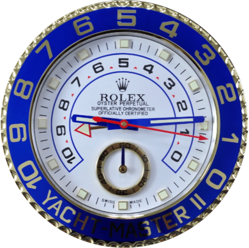 YACHT MASTER 2 EDITION GOLD 35 CM DELUXE METAL WALL CLOCK