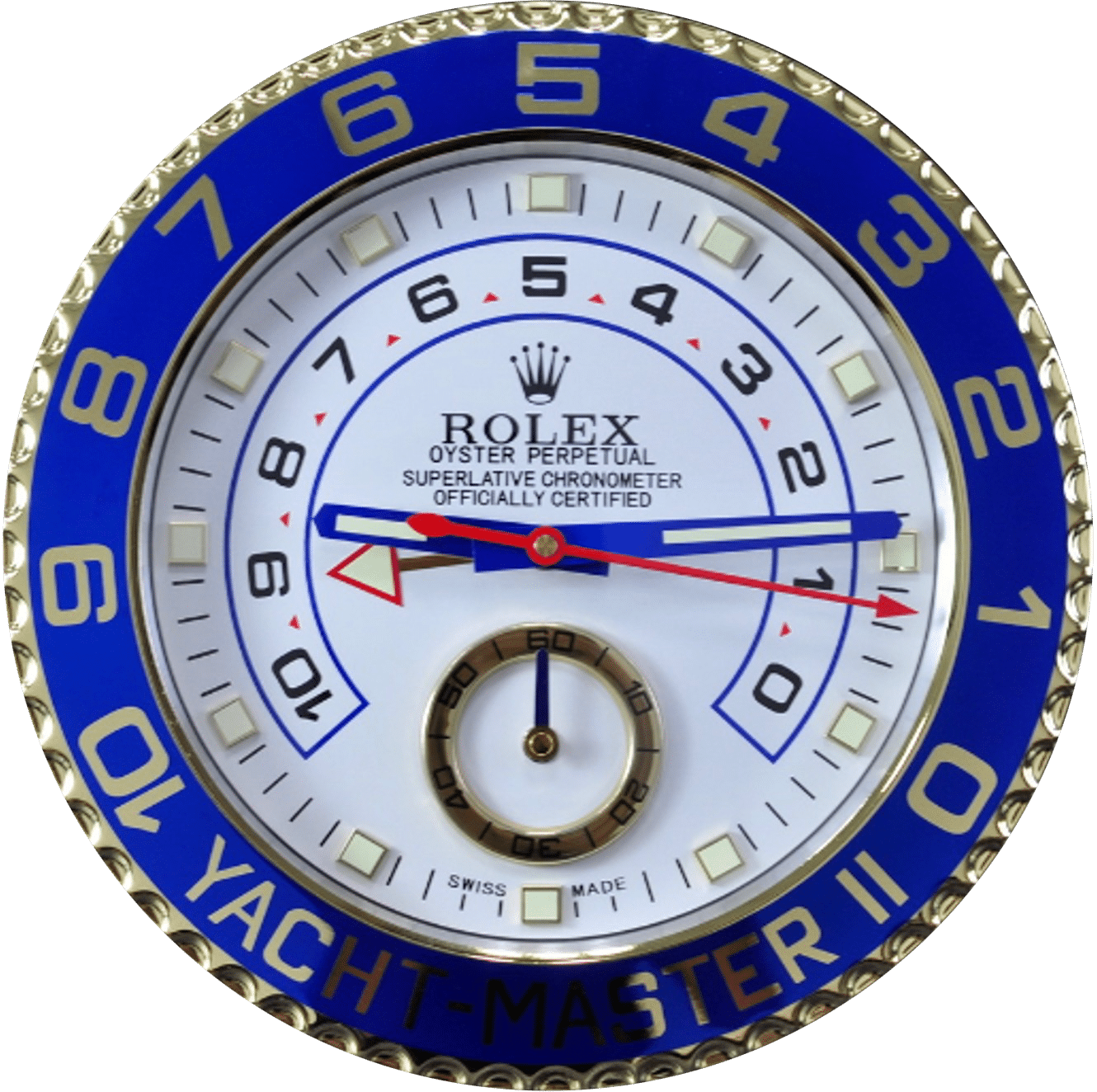 YACHT MASTER 2 EDITION GOLD 35 CM DELUXE METAL WALL CLOCK