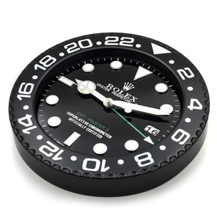 ROLEX GMT MASTER 2 – ALL BLACK – RL-10 DELUXE METAL WALL CLOCK