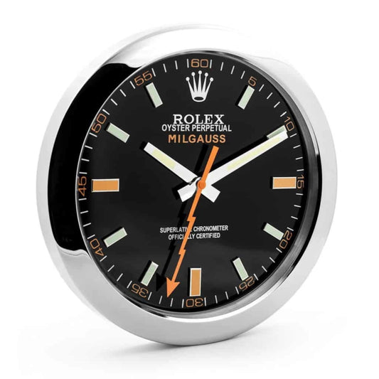 ROLEX MILGAUSS RL-41 DELUXE METAL WALL CLOCK 35 CM