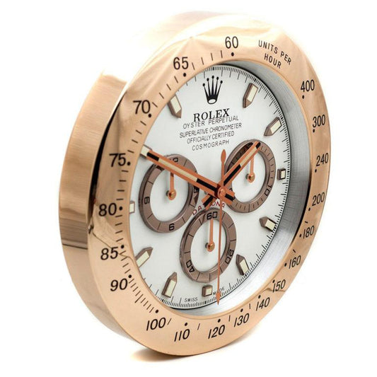 ROLEX WALL CLOCK – ROSE GOLD DAYTONA – RL-57 EDITION DELUXE METAL WALL CLOCK
