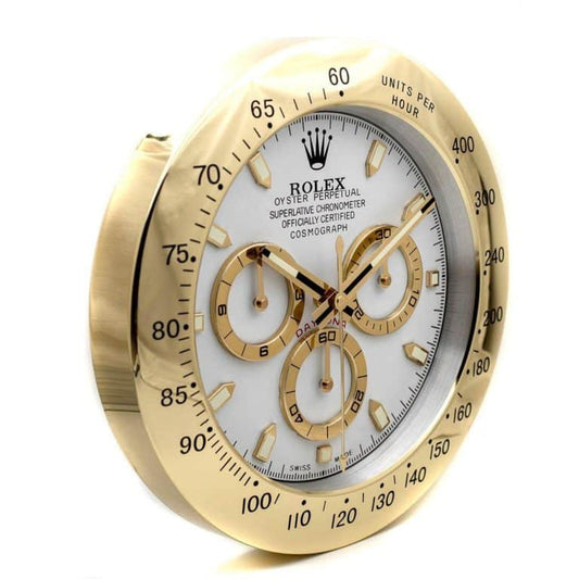 ROLEX WALL CLOCK – DAYTONA GOLD – RL-54 EDITION – DELUXE METAL WALL CLOCK